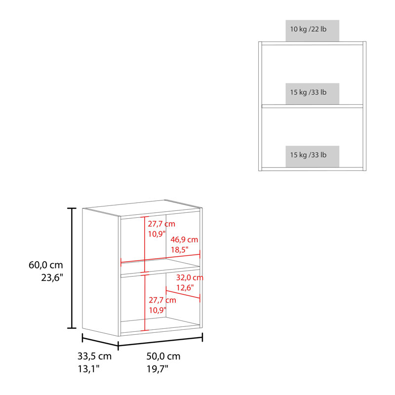 Armoire murale blanche à 1 porte pour cuisines compactes - Design élégant et pratique, Blanc