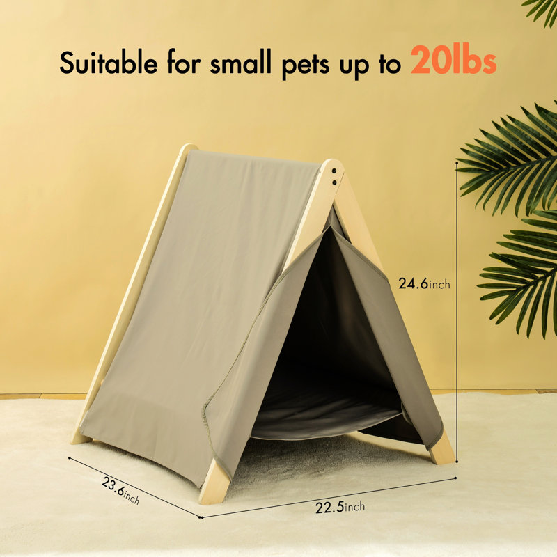 Chantae Tent Pet Bed, Retro Green