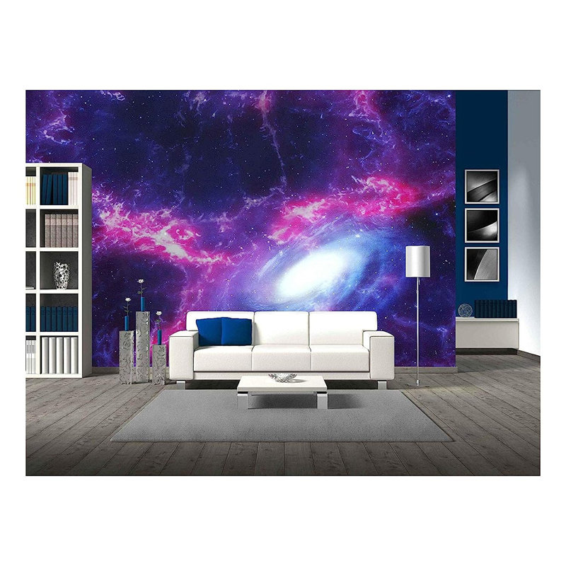 Murale à peindre Planète dans l'espace, L 66 po x l 96 po