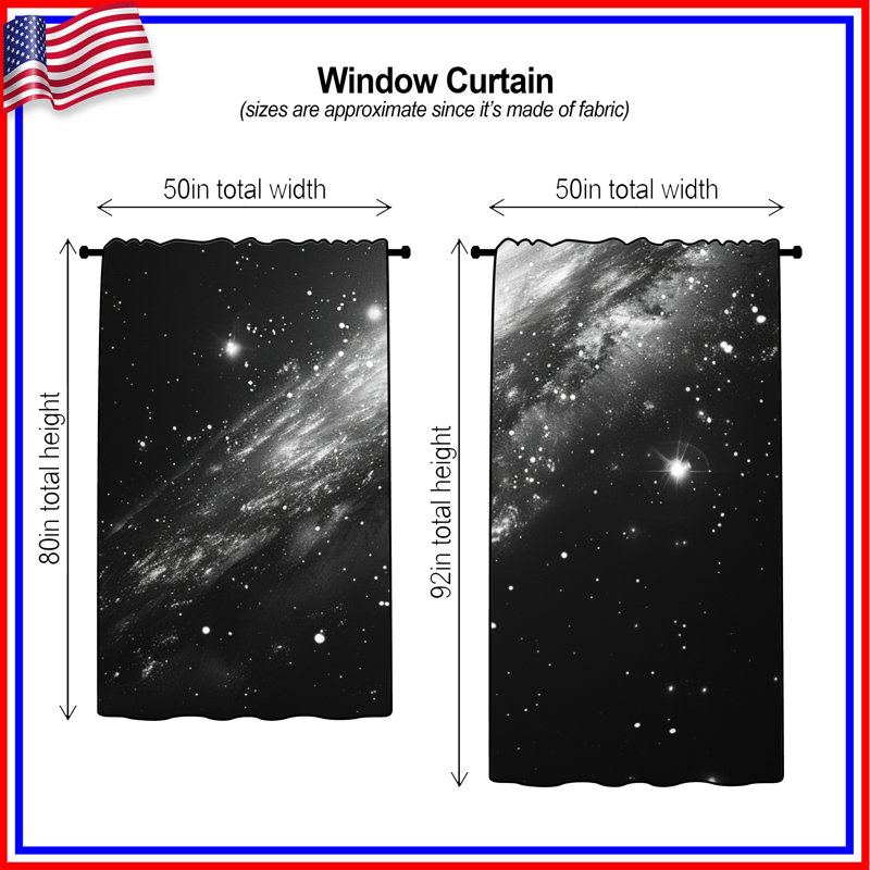 Rideaux, voilages et voilages occultants Galaxy - 1 panneau, Transparent, 50" x 80" - 1 Panel