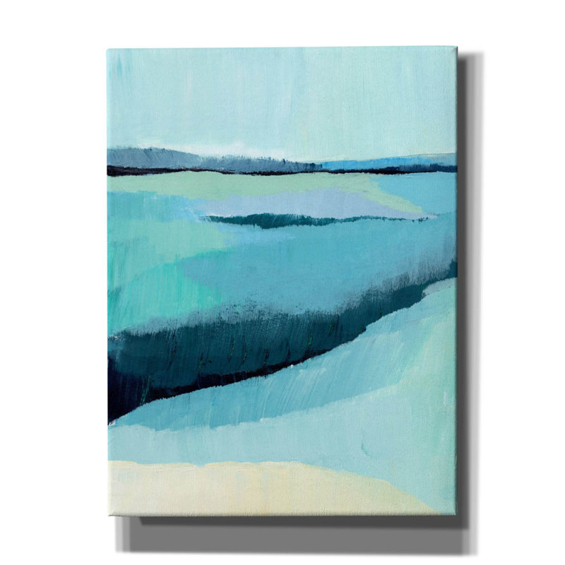  «Cyan Reflections 3» par Annie Warren, art mural sur toile