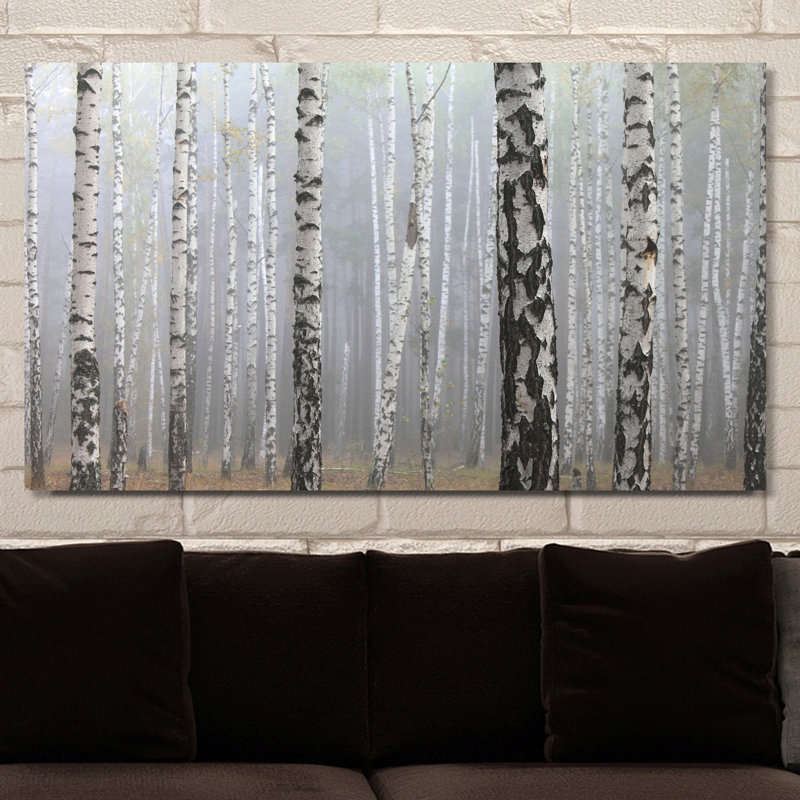 « birchinging environ iii », impression sur toile tendue, H 24 po x l 40 po x P 1 po