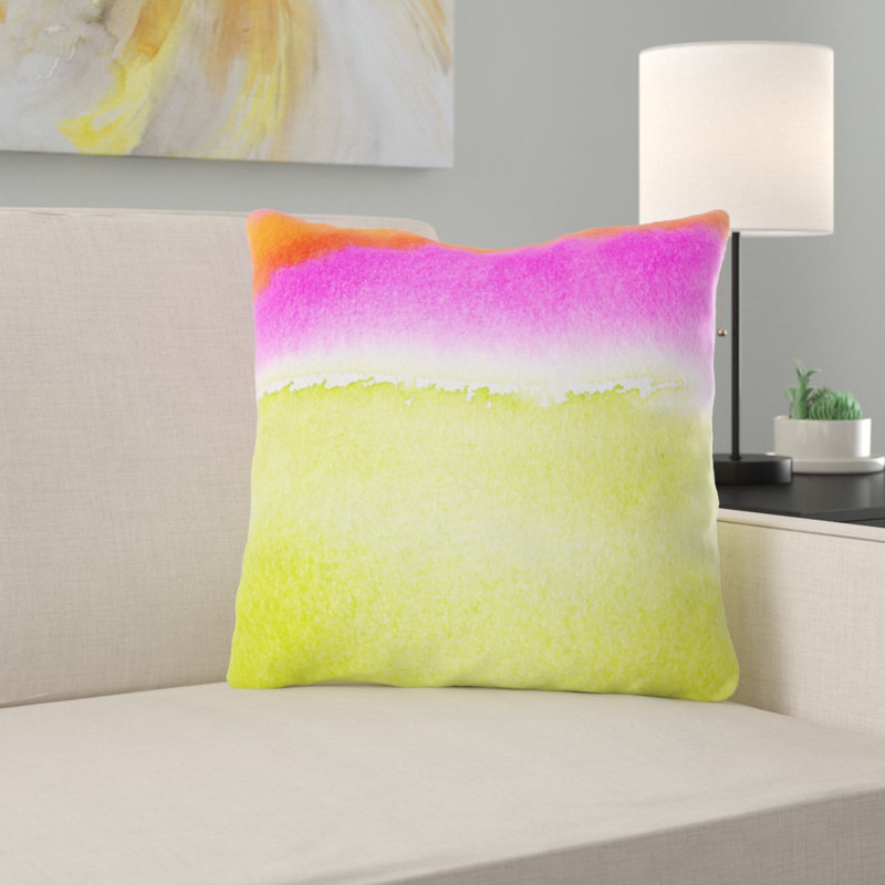 Coussin décoratif aquarelle Montesano, Microsuède, Intérieur
