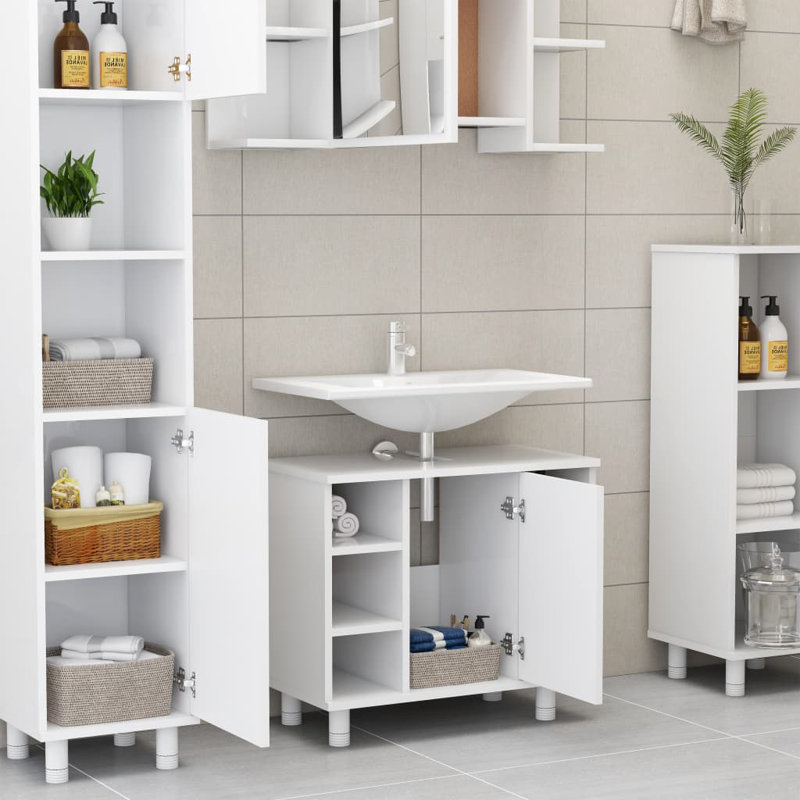 Aslaug Bathroom Storage Furniture Set, White