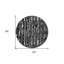 Tapis rond noir et ivoire 8 po