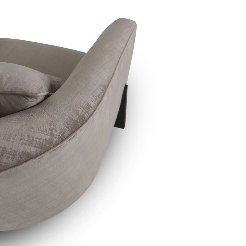 Fauteuil Bilbo, 100 % polyester gris