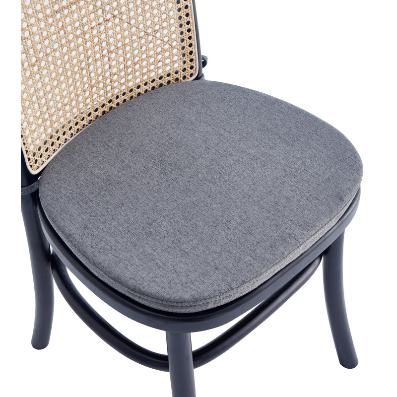 Chaise de salle à manger rembourrée Paragon, Noir/gris