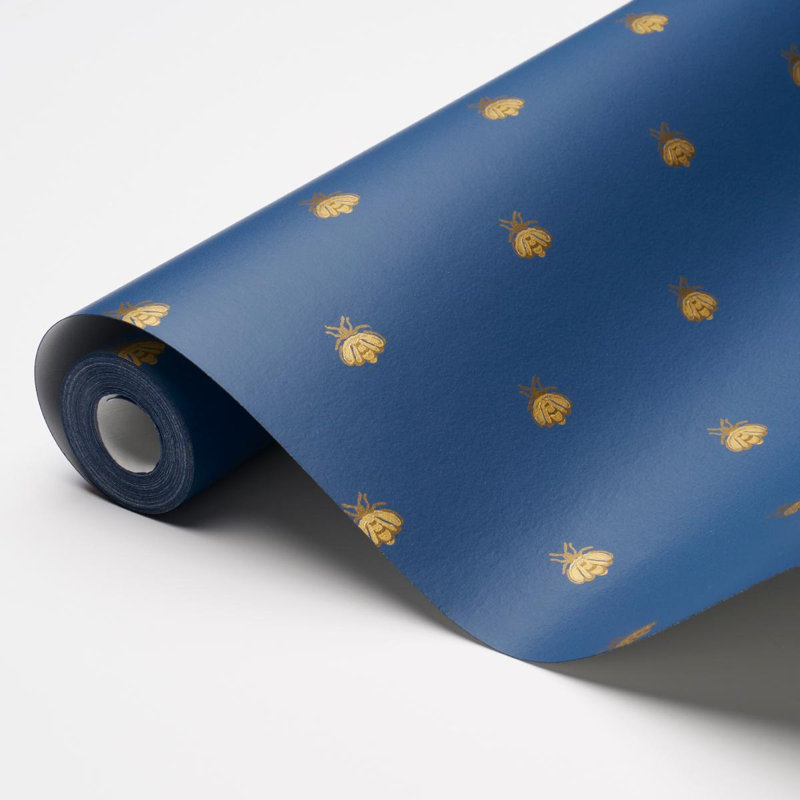Hubert's Bees Wallpaper, Midnight/Gold