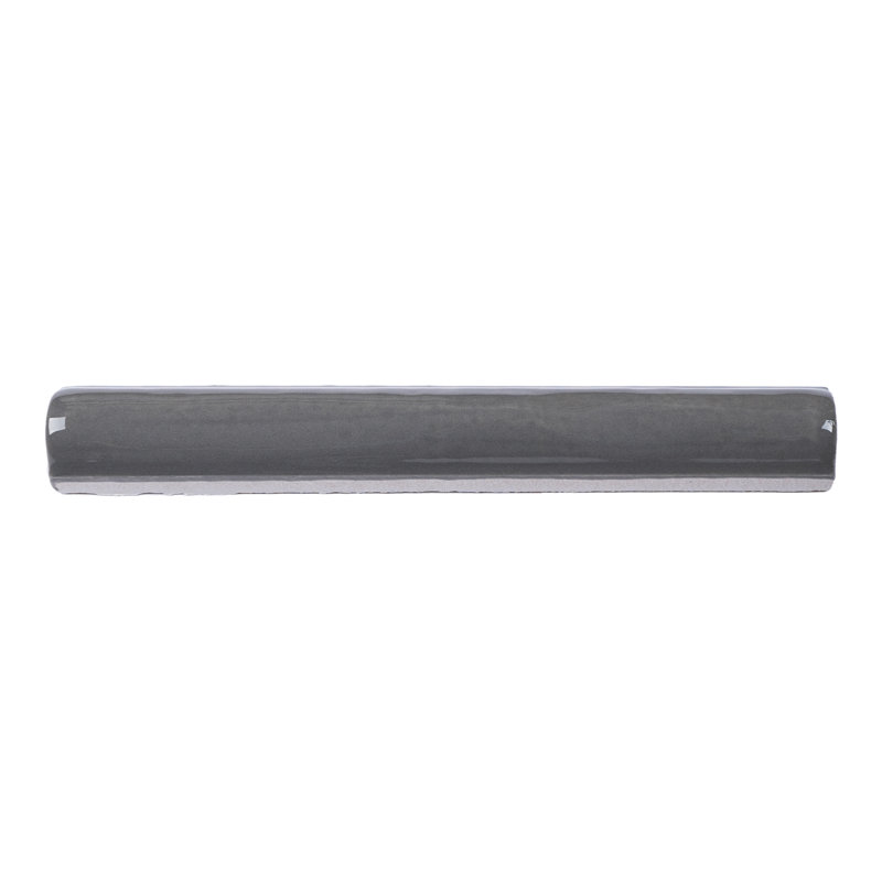 New Country 0.79'' L x 5.9'' W Ceramic Round Tile Trim, Asfalt Charcoal Gray