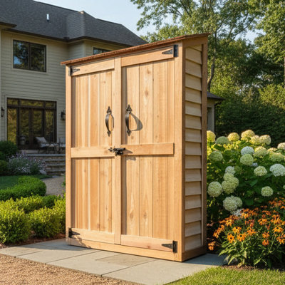 4 ft. W x 2 ft. D Garden Chalet Cedar Wood Tool Shed