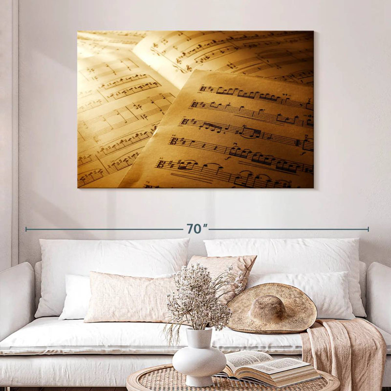 Abarca Printed Musical Notes, 32" H x 48" W
