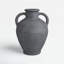 Ceramic Whitewashed Textured Amphora Decorative Vase with 2 Handles