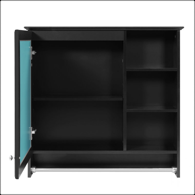 Armoire à miroir 30 po 2 en 1 avec tablette réglable, charnières à fermeture en douceur, panneau de fibres à densité moyenne de haute qualité pour le rangement de la salle de bain et de la chambre à coucher