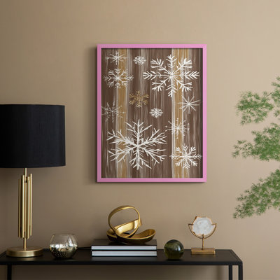 «Christmas Holiday Art», reproduction encadrée en bois massif