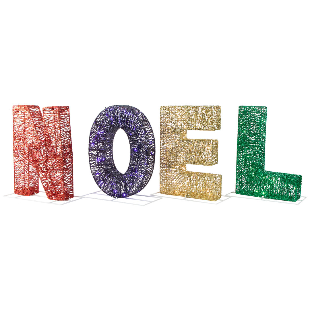 46" LED Lighted Traditional Colored 'Noel' Outdoor Christmas Decoration Northlight Seasonal