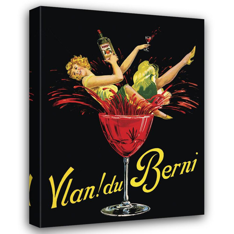Vlan du Berni apéritif amer, H 18 po x l 13 po