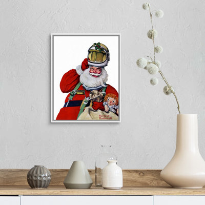 Norman Rockwell " Space Age Santa " by Norman Rockwell Painting Print