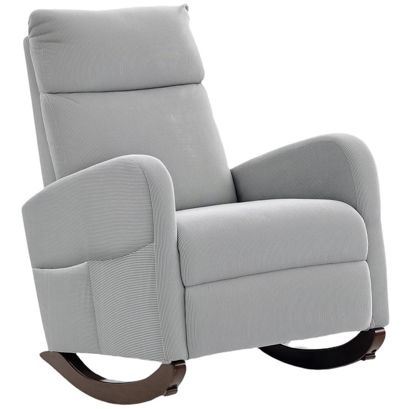 Solid Wood Rocking Chair, Grey