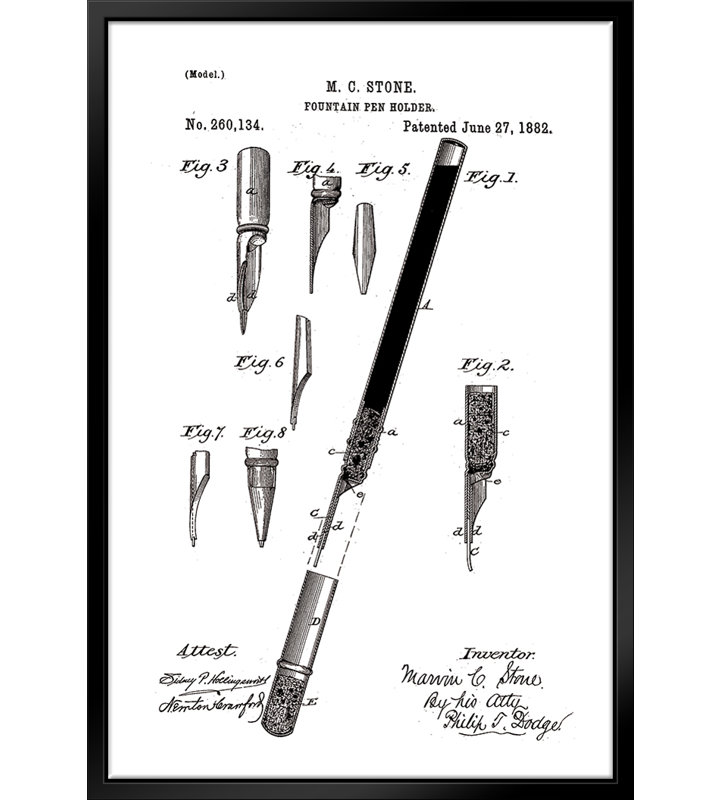 «Fountain Pen» par Stanley Print House - on, L 11 po x H 14 po