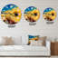 Bateau à l'horizon de l'océan pendant le coucher du soleil - horloge murale nautique et côtière-60187446