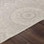 Grey Modern Outdoor Rug, Floral Stain Resistant Easy to Clean Rug For Patio, Balcony, Decks & Garden-1869285364