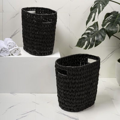 Corbeille à papier conique ovale en résine d'érable 4,5 gallons avec poignées Maple