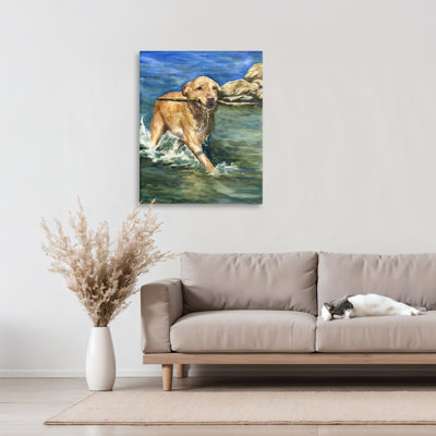 «Happy Labrador with Stick Stick», conception de George Dyachenko