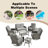 8-Piece Wicker Patio Conversation Set with Swivel Rocking Chairs and Tables-1438270795