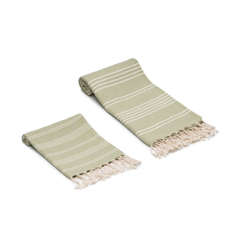 Essuie-mains et serviettes en coton Essential, Vert