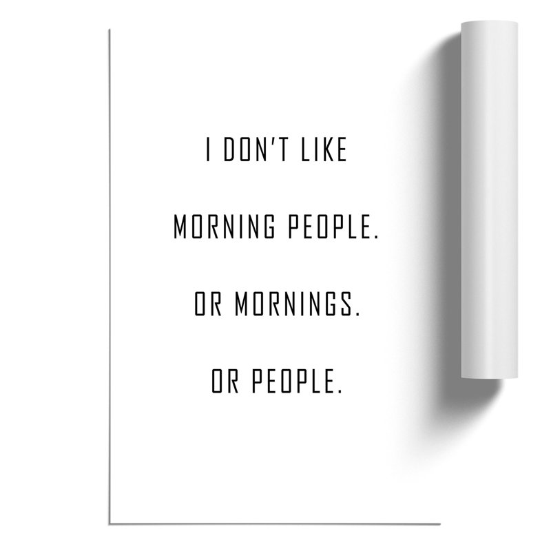 Morning People - Frameless Print, 30cm H x 21cm W x 0.1cm D