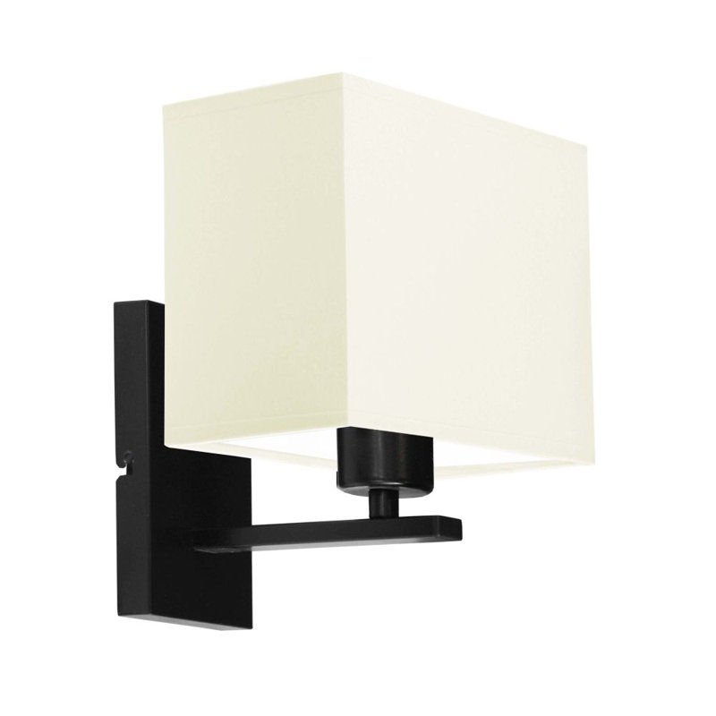 Asavira Armed Sconce, Black, Ecru