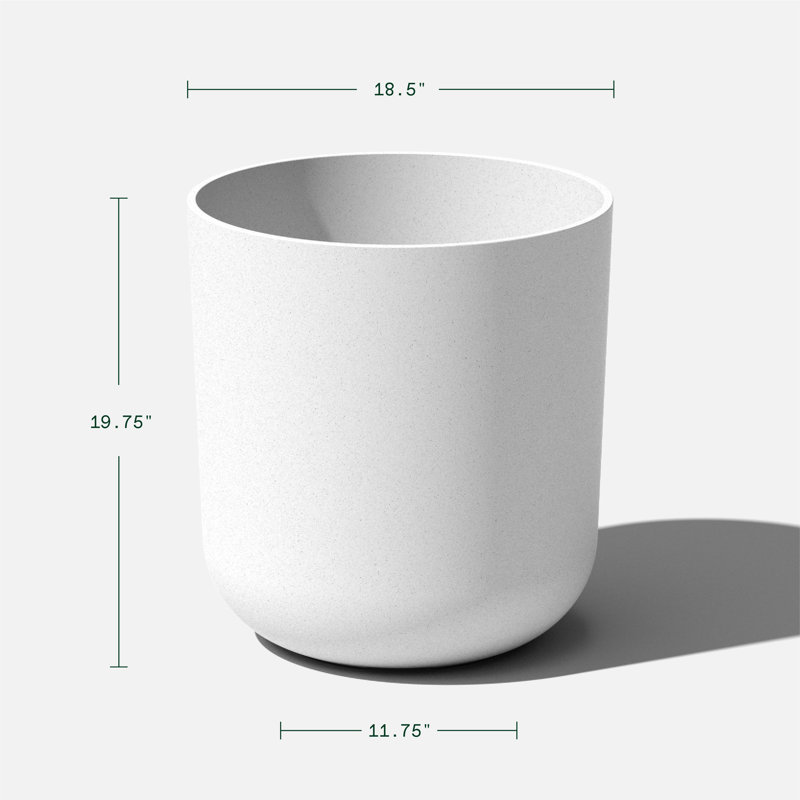 Mason Series Kona Planter, 1, 19.75" H x 18.5" W x 18.5" D, White