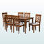 Ensemble de salle à manger en bois d'hévéa Fraserburgh-622995347-555065460