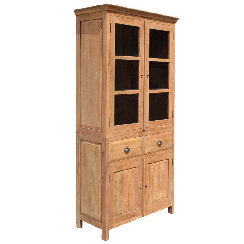 Armoire à linge en bois massif l 43 po x H 85 po x P 19 po Sumatra