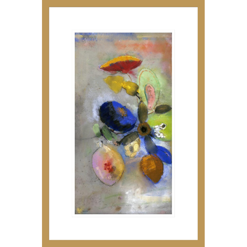 Fleurs par Odilon Redon - Impression sur toile, H 21,75 po x l 14,31 po