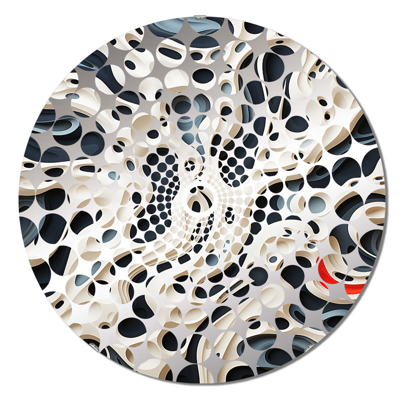 Gatta - Miroir décoratif à cercles concentriques, 23,6 po x 23,6 po