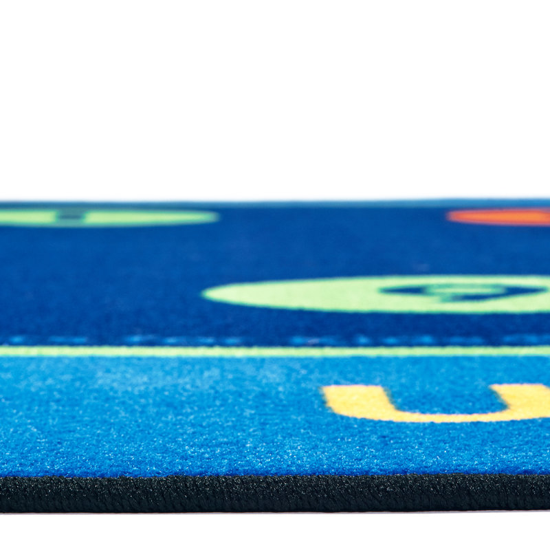 Tapis bleu pour salle de classe Basic Preschool Concepts, Ovale 8 pi x 12 pi