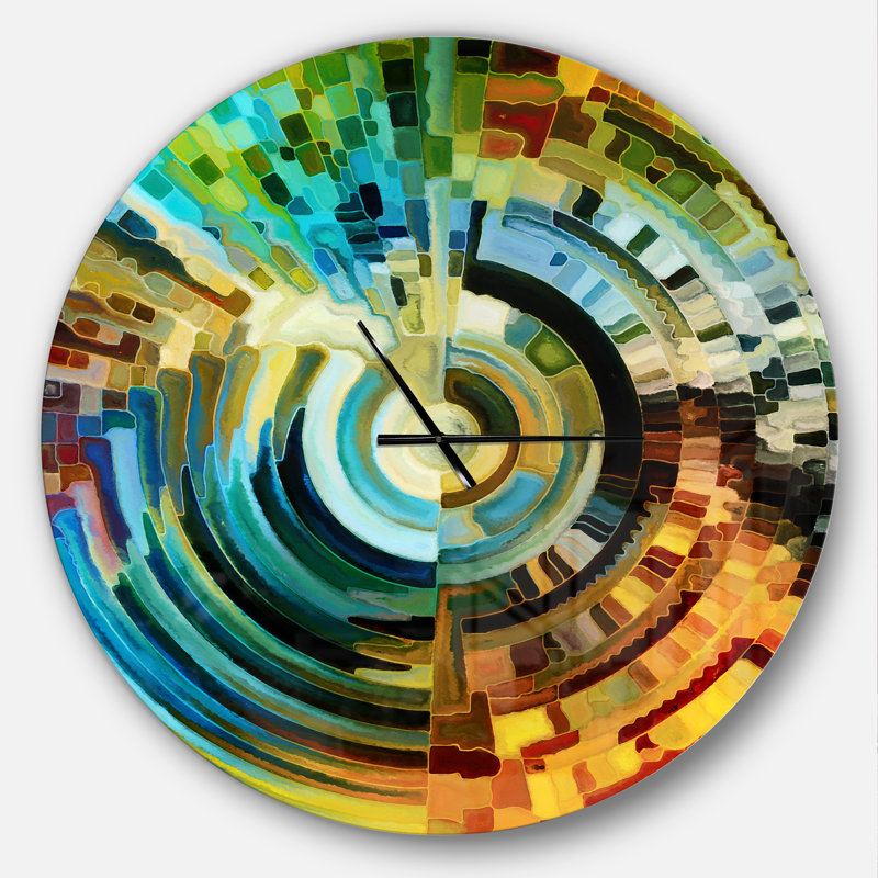 Sentiers du vitrail - Horloge murale moderne, Surdimensionné