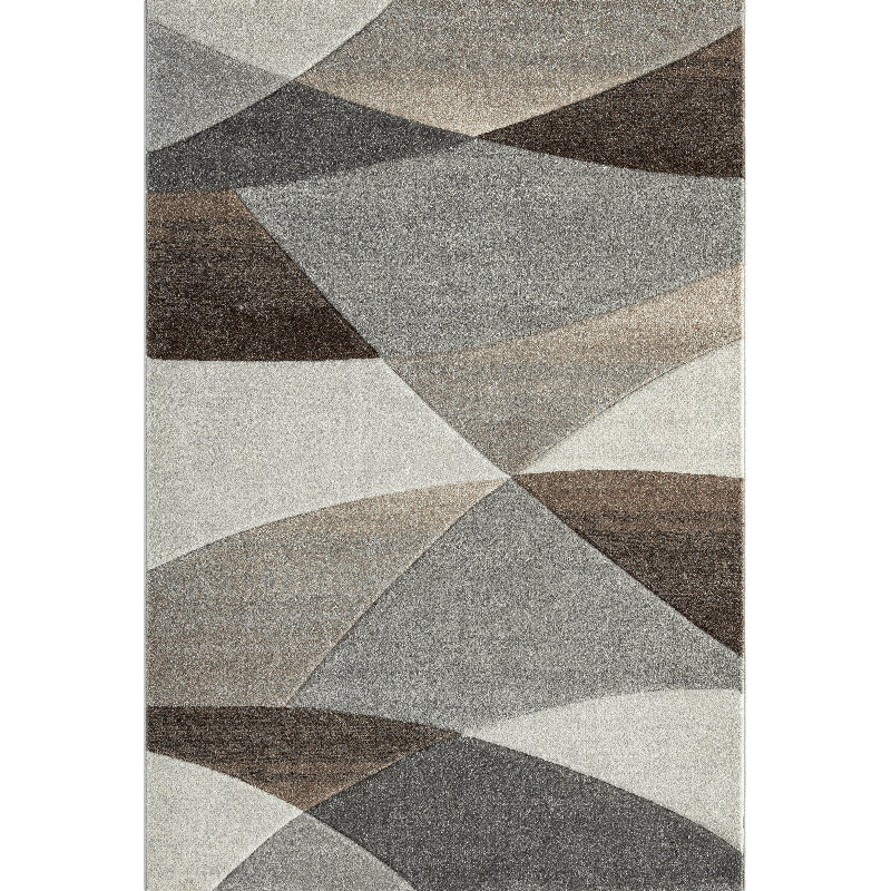 Hivda Waves Pattern Area Rug, Rectangle 80 x 150cm