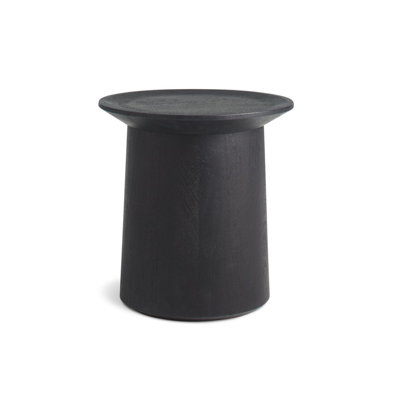 Coco Solid Wood Single End Table, 14" H x 13" W x 13" D