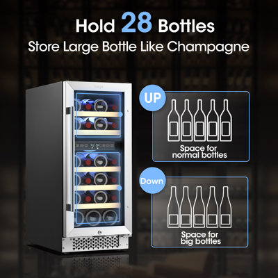 Yeego 12 Bottles Wine Refrigerator And Cooler Fridge Freestanding Mini Chiller E