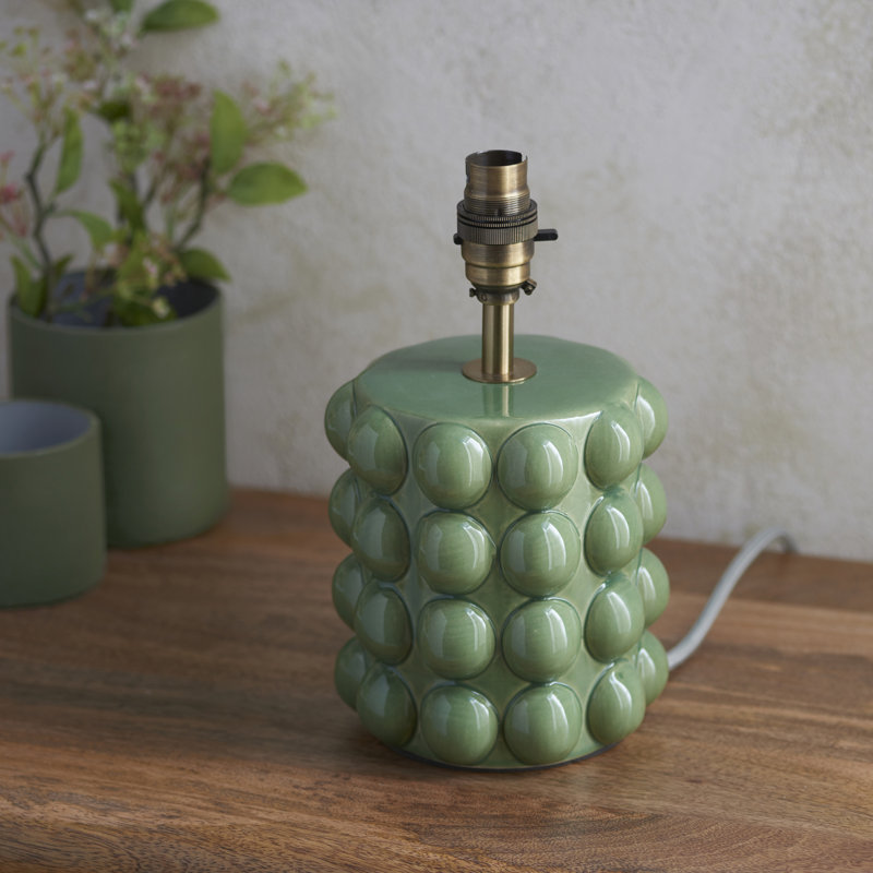 Bobble Table light Base finished in Olive