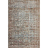 Chris Loves Julia x Loloi Jules Oriental Lagoon/Brick Area Rug
