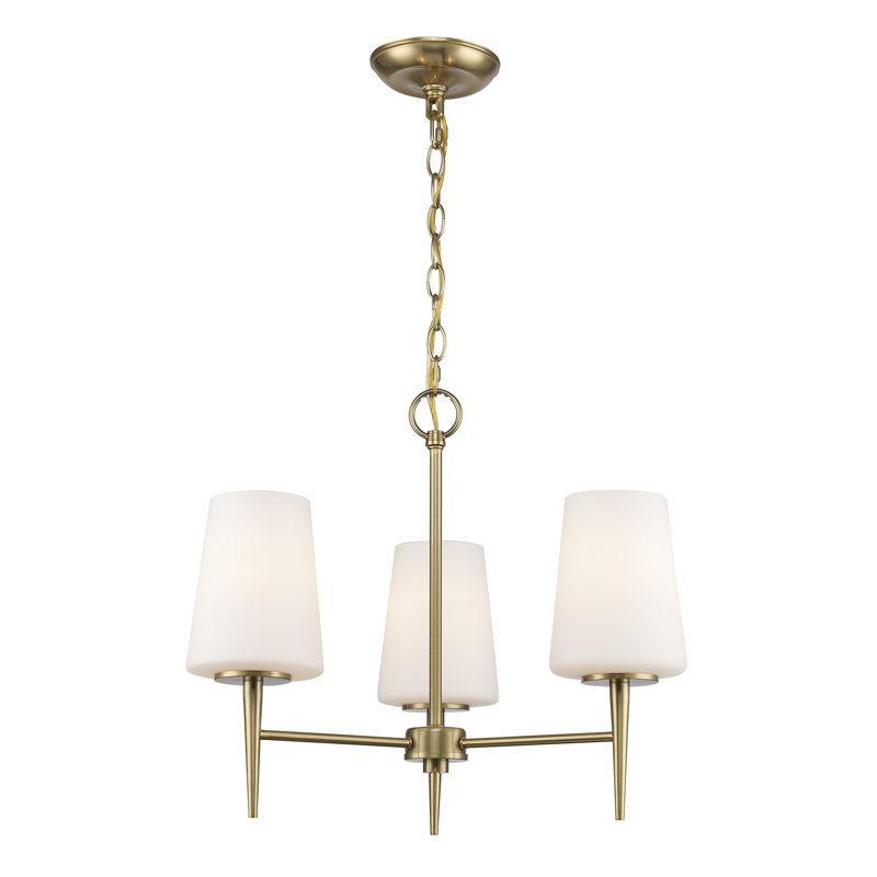 Lonnard 3 - Light Mini Chandelier, Antique Gold