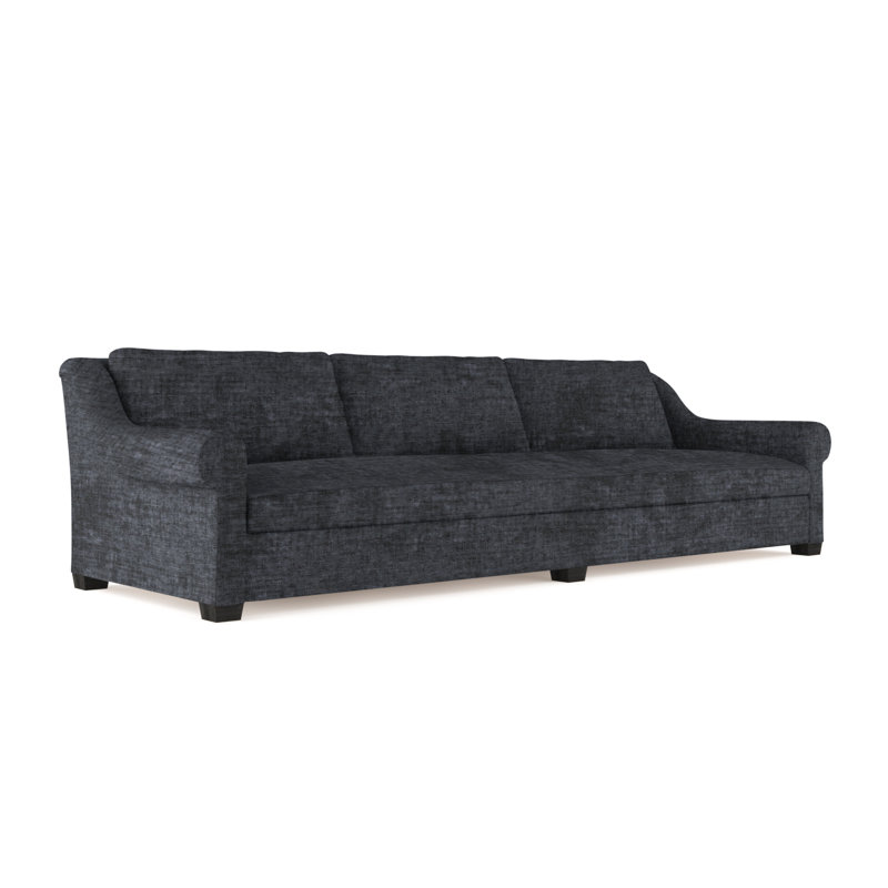 Canapé Thompson, H 32 po x l 120 po x P 41 po, Velours écrasé graphite, Patiné