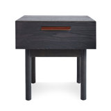 Shale 1 - Drawer Solid Wood Nightstand