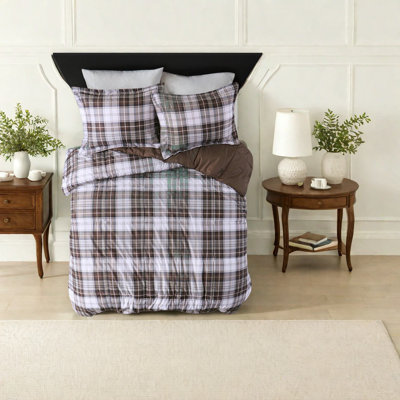Ensembles de literie en microfibre confortables, style écossais moderne pour la maison
