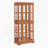 Vintage Style Curio Display Cabinet With Glass Doors For Collectibles, Four Adjustable Shelves, Bulb Included, Ideal For Home Or Office Decor