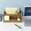 Organisateur de fournitures de bureau en acacia