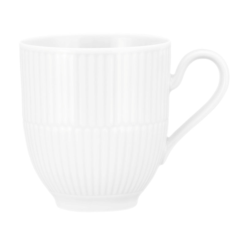 Amina Porcelain Coffee Mug, White
